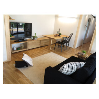 MumuElfテレビコンソール テレビスタンド 狭いスペース対応 キャビネット＆オープン棚 リビング・寝室用 ローボード TVAmazonGYIIYUO テレビスタンド 布製引き出し付き - エンターテイメントセンター 産業用テレビコンソールテーブルオープンストレージシェルフ