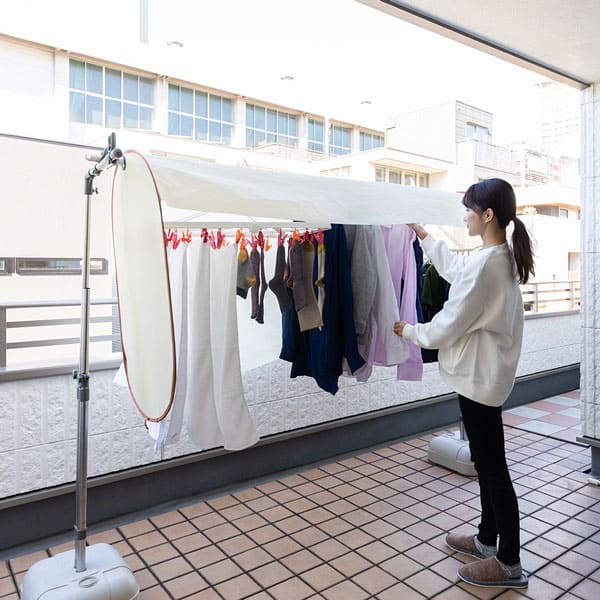 洗濯物保護 日除け 洗濯ネット コンパクト収納 雨天 物干しカバー 陰干し 雨よけカーテン ほこり 洗濯