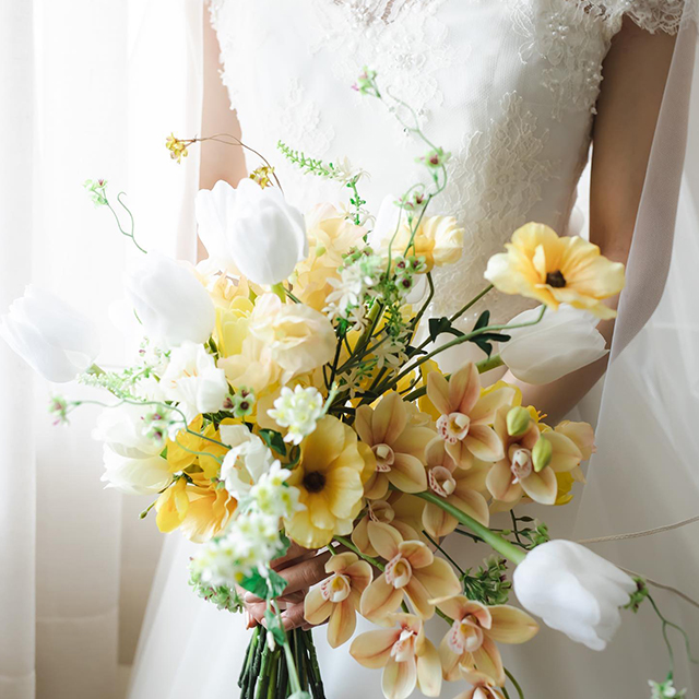 ウェディングブーケ アーティフィシャルフラワー 造花ブーケの作り方は？ ウエディングにもおすすめのお花