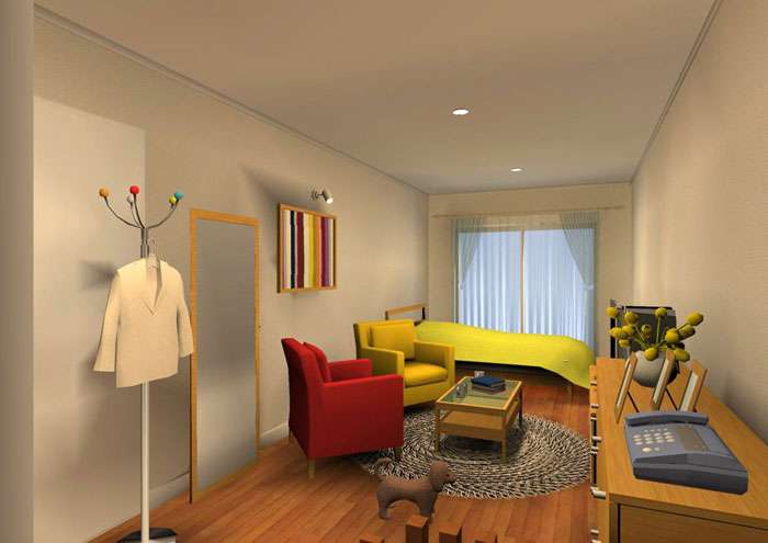 カラフルで明るい色を使ったモダンなお部屋インテリアコーディネート依頼相談実例