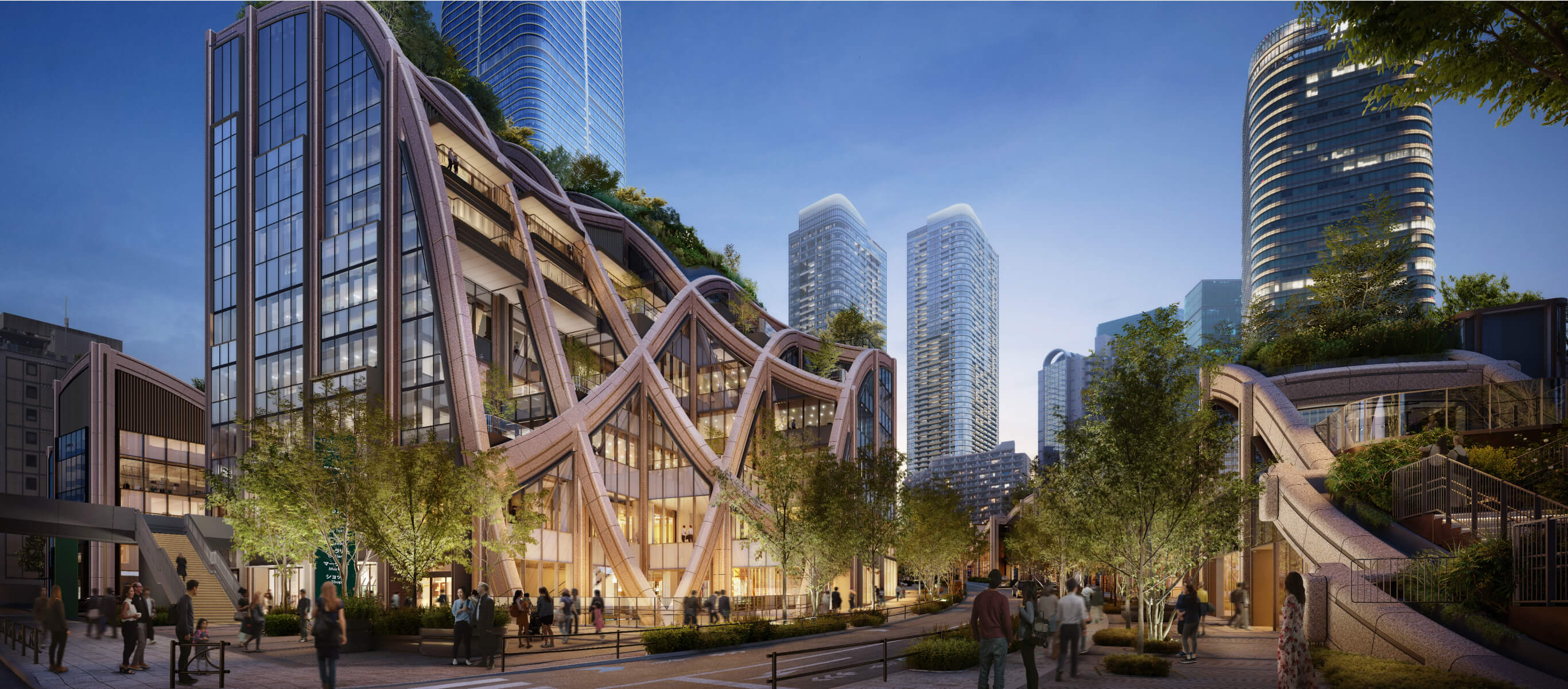 ヘザウィック・スタジオによる、立体的な庭園で包まれた 麻布台ヒルズ 低層部 - TECTURE MAG テクチャーマガジン空間デザイン・建築 メディア