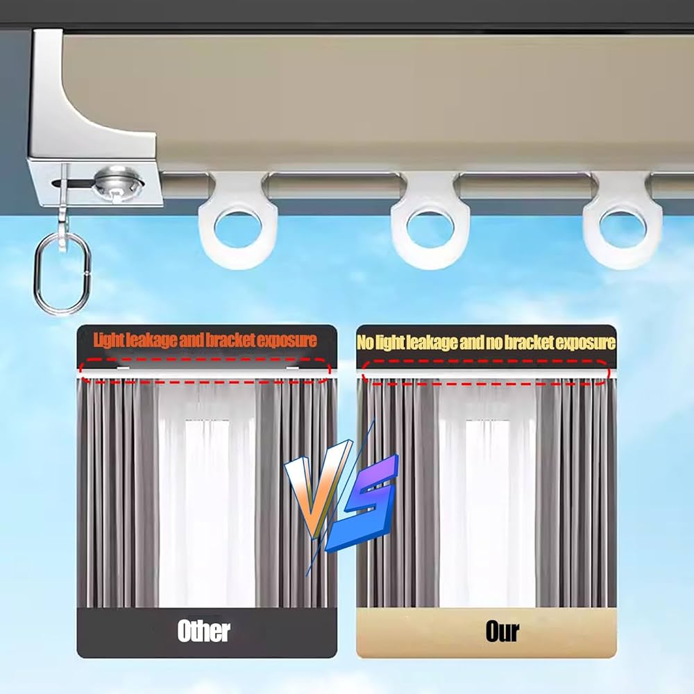 バルコニーカーテントラック曲げ可能なカーテンロッド、柔軟な天井湾曲カーテンレール、重量アルミニウムルームディバイダーシャワーカーテンAmazon曲がる カーテンレール、ダブルトラックカーテンガイド、シャワー キャンピングカー 病院 フロントポーチ用の曲げ