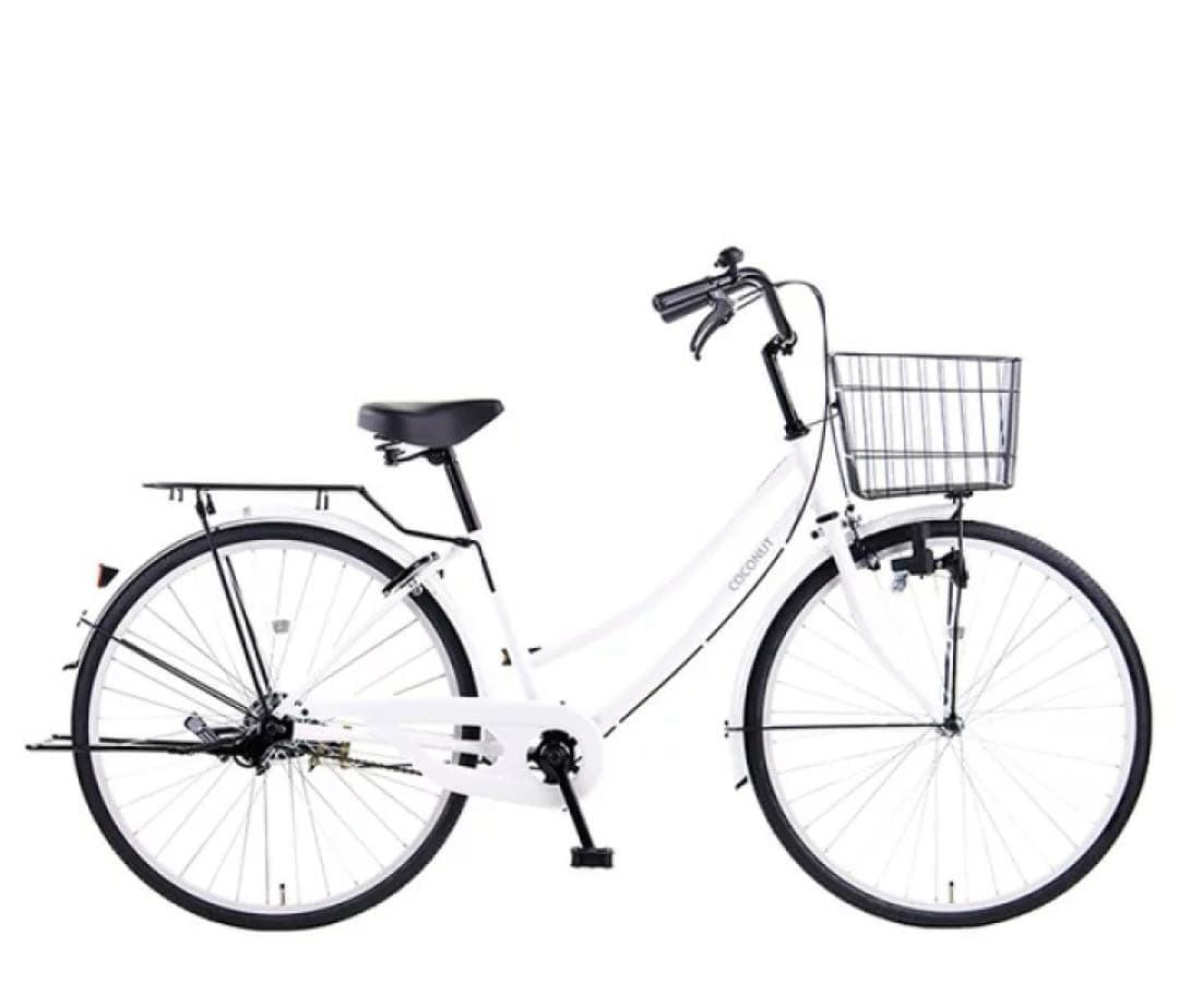 サドルからタイヤまで全てが白い自転車、シンプルなデザインクロスバイク - 家具・雑貨・monoful モノフル