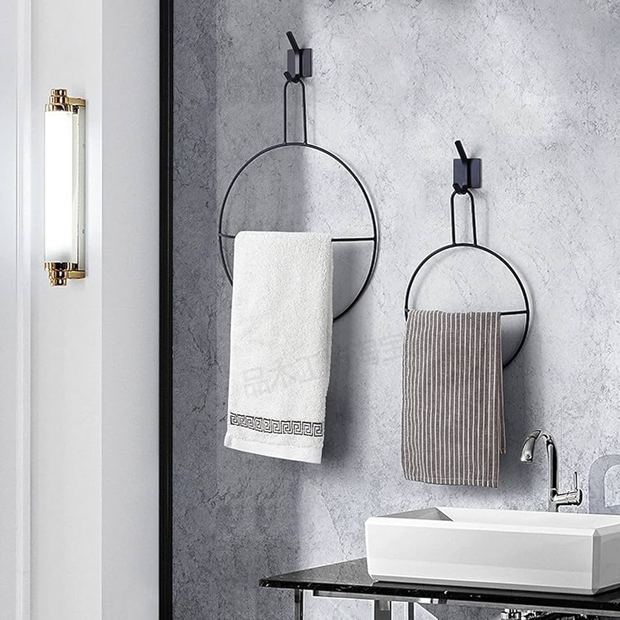 Amazon.co.jp: タオル掛け おしゃれ タオルハンガー お洒落 丈夫 タオルかけ 洗面所 台所 お風呂 壁掛けタオルラック、2段式タオル掛、30cm-70cmオプショングレー,30cm並行輸入品: DIY・工具・ガーデン