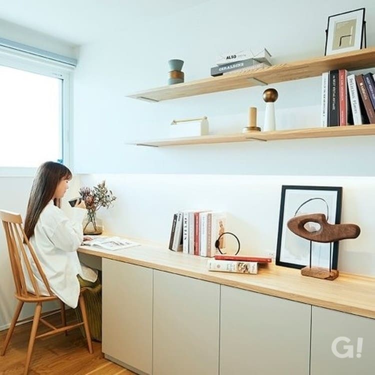 机 本棚DIY スタディコーナー WOODPRO足場板 棚板DIY などのインテリア実例 - 2016-09-05 22:53:46RoomClip ルームクリップ