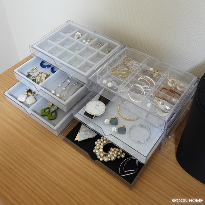 100均「積み重ね収納ボックス 大・深型」の商品情報とサイズ・収納例。ダイソーで販売 4984355715924