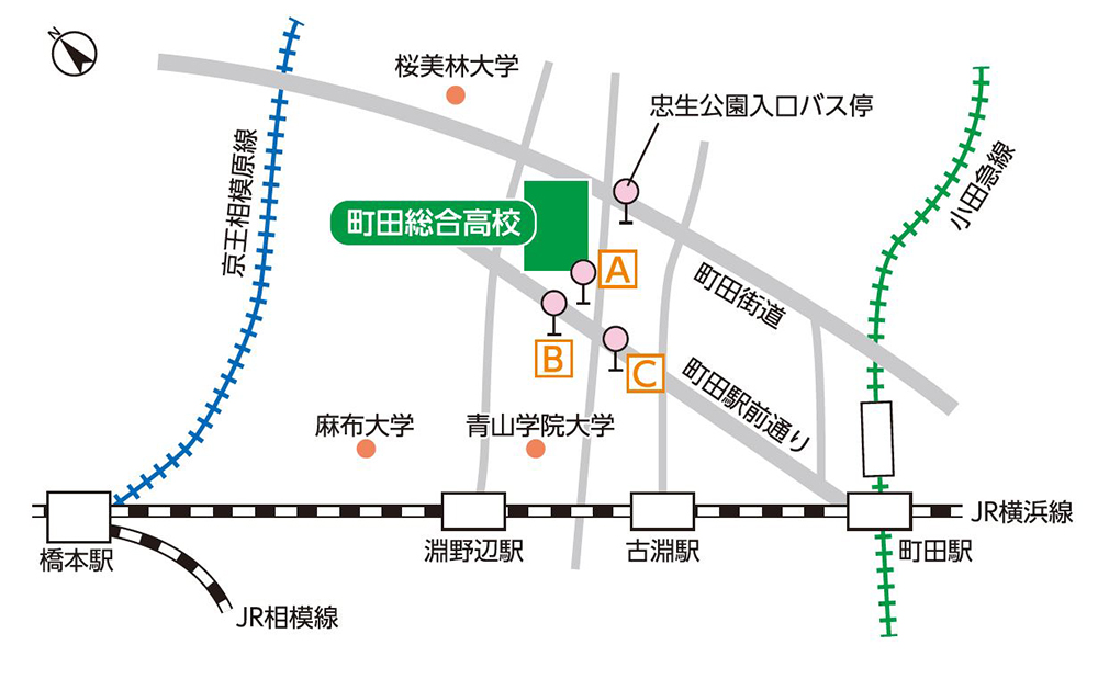 相模原駅南側から北側の町田小山まで、米軍陸軍補給廠をバイクで通り抜ける方法