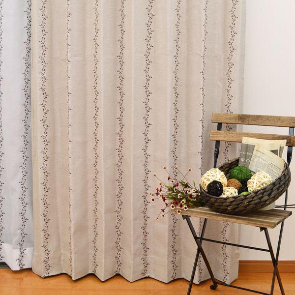カーテン 遮光 レース セット 4枚入り 刺繍柄 レース付き遮光カーテン 刺繍 カーテン 一
