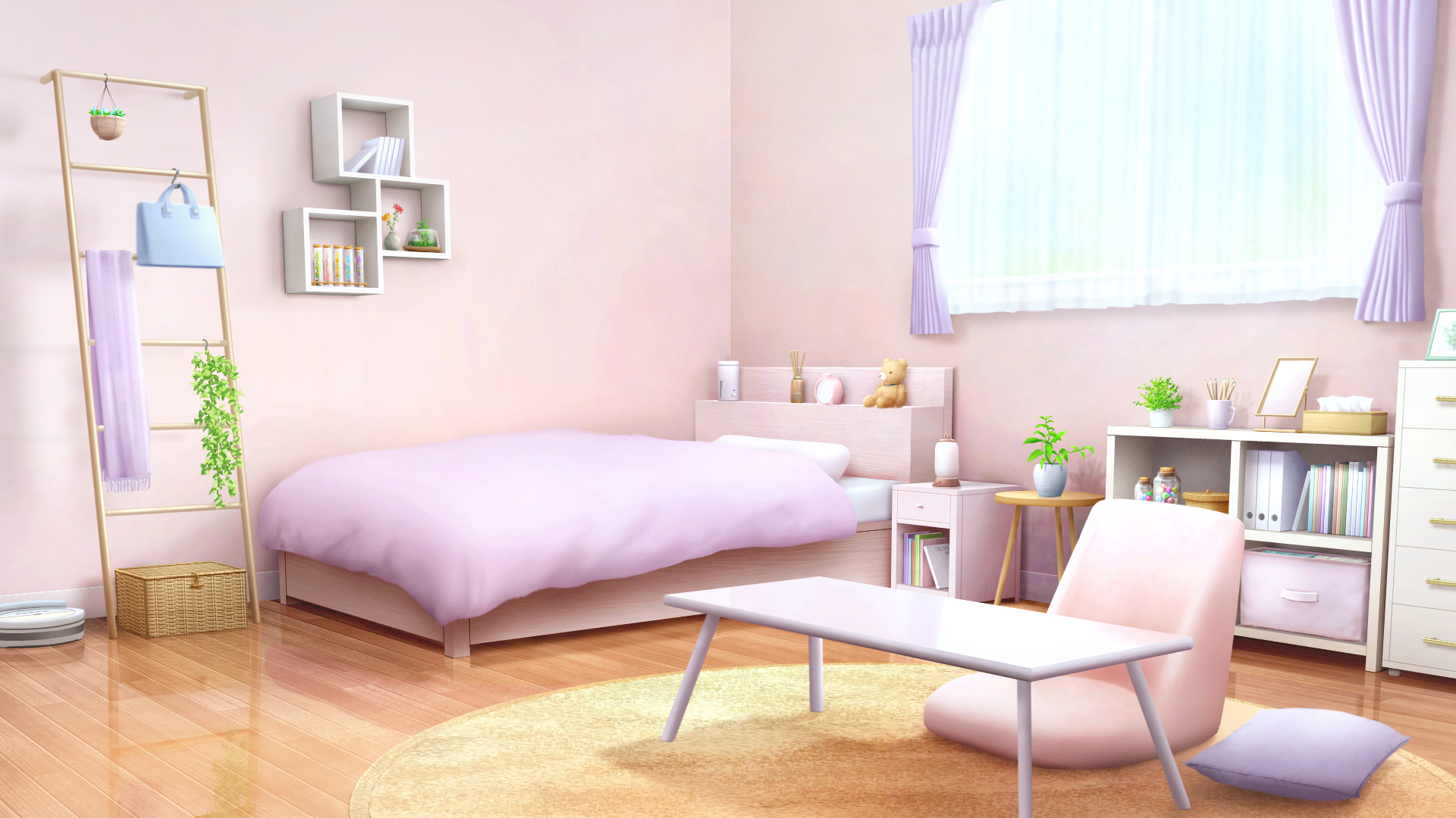 シンプルな部屋の背景イラスト