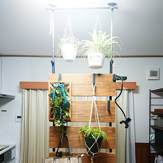 dショッピング 突っ張り プランターラック 幅30 奥行30 高さ200-280 140-188cm 観葉植物 植物 棚 室内 グリーン 鉢植え突っ張りラック 玄関 収納 ハンガーラック コートハンガー 傘立て 山善 YAMAZEN送料無料カテゴリ：玄関収納の販売できる商品くらしのe