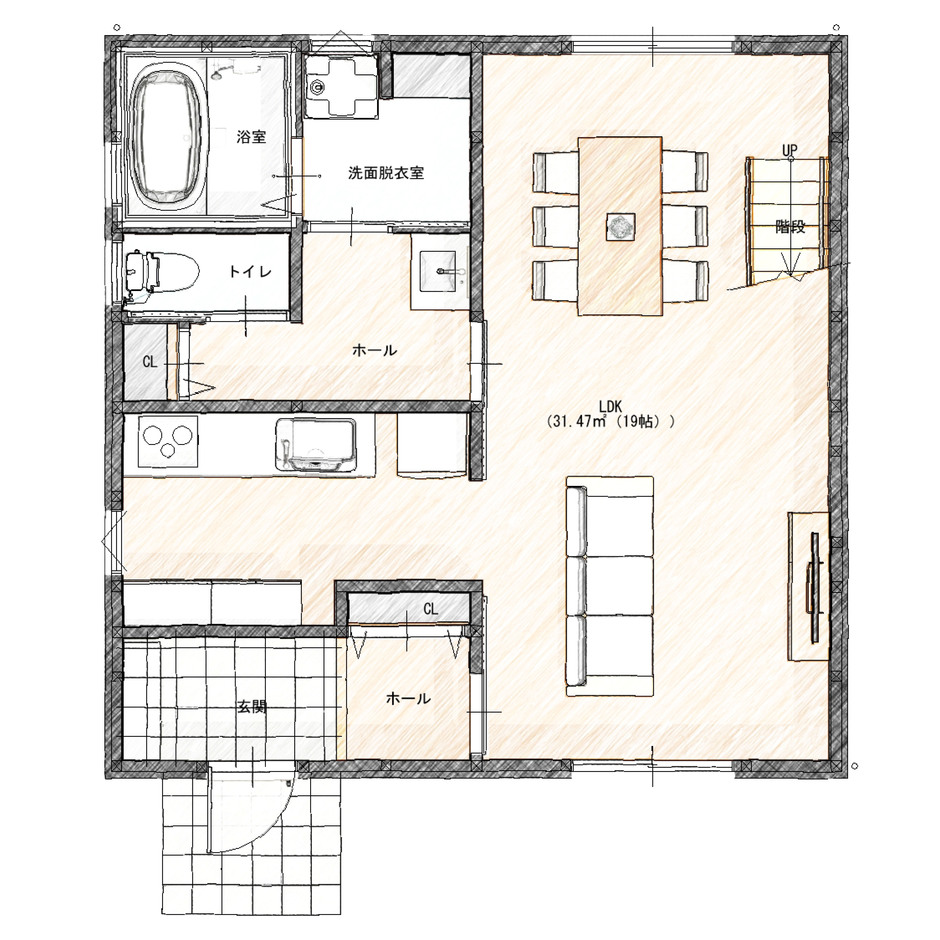 SUUMO 半独立型キッチンに関する注文住宅・ハウスメーカー・工務店・住宅実例情報