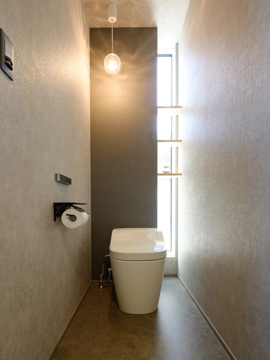 トイレ収納 トイレ収納・収納棚・壁厚ニッチ収納 、壁、床南海プライウッド