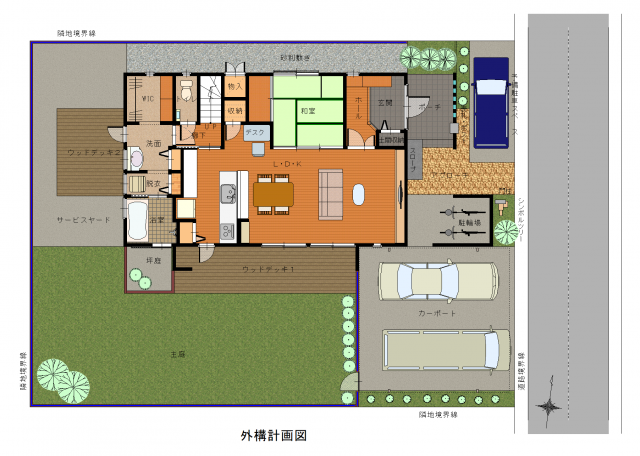 滋賀・福井で庭や外構も美しい工務店-SAWAMURA建築設計の庭づくり・外構計画