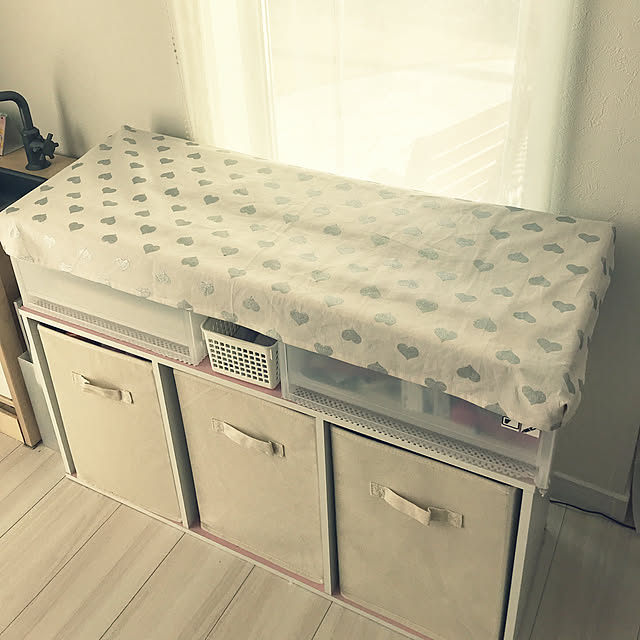 収納ボックス 収納ケース キーパーボックスワイド 深型幅38.5×奥行26.3×高さ22.6cm カラーボックス インナーボックス 収納 日本製プラスチック 持ち手