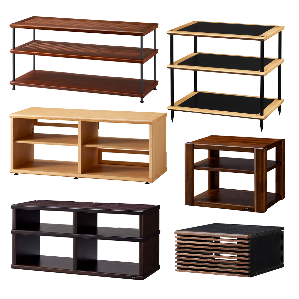 オーディオラック 木製 avラック アンプラック CDアンプ機器ラック 音工房 録音室用