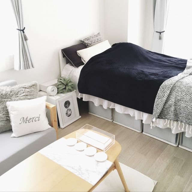 lushroom ソファ 3人掛け ファブリック グレー ベージュ ネイビー フルカバーリング 幅193cm –lushroom-ラッシュルーム- 高級感のある家具を開梱設置でお届け