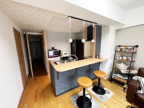 キッチンカウンター 日本製 完成品 大川家具 食器棚 対面式 収納 超大型商品17010096—公式 タンスのゲン本店 -家具・インテリアのネット通販