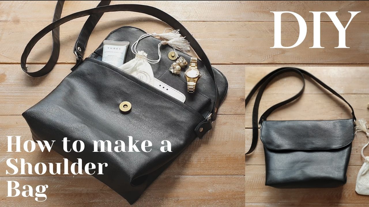 DIY☆11号帆布を使った簡単な蓋付きショルダーバッグの作り方