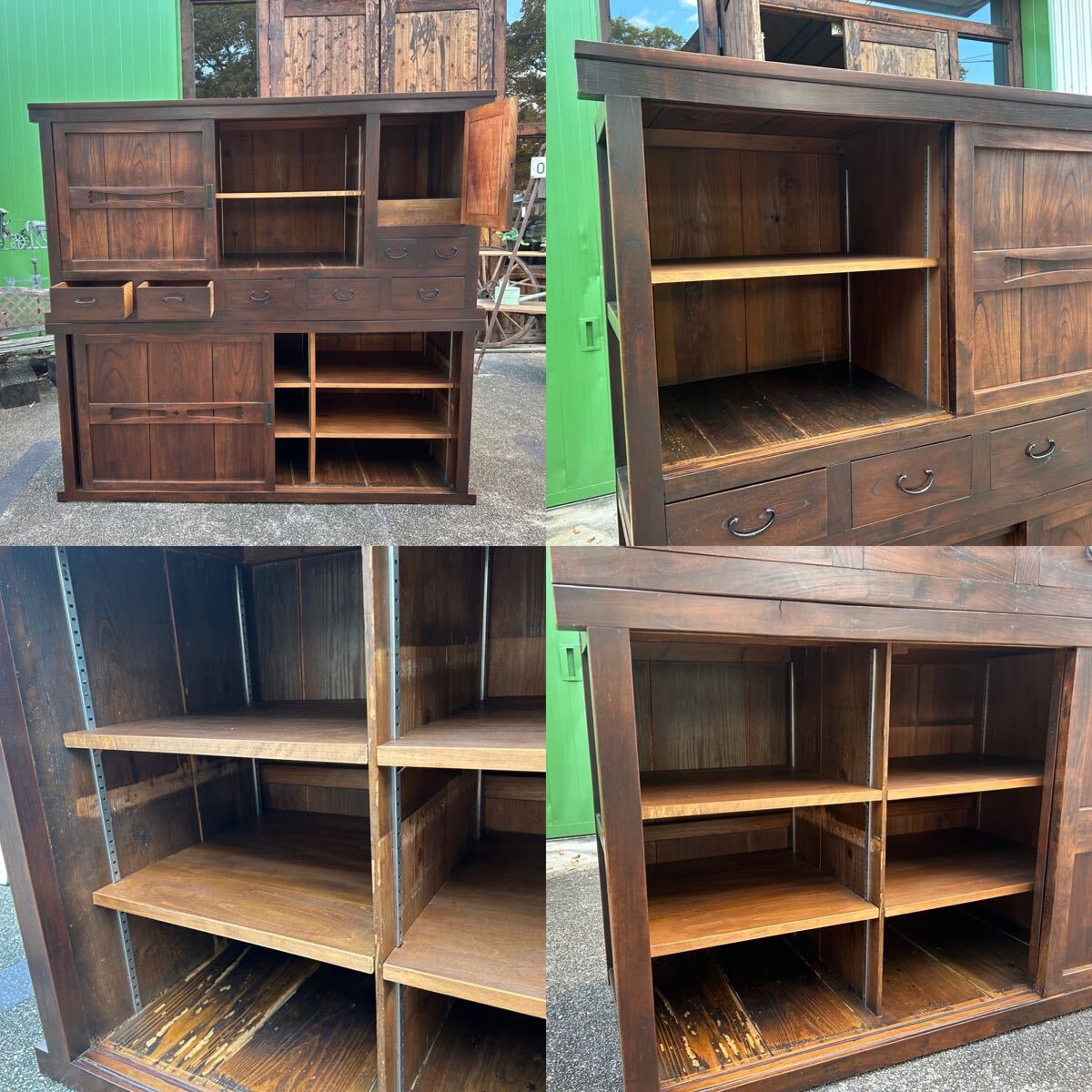 茶箪笥 和家具 茶棚 水屋箪笥 食器棚 古家具 収納棚 飾り棚 昭和レトロ