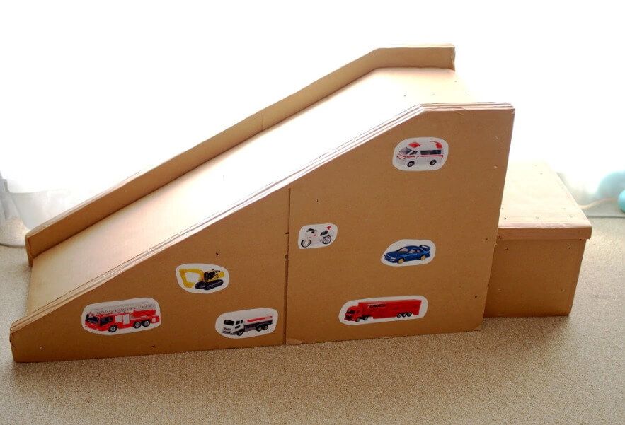 段ボール 滑り台 設計図TikTok