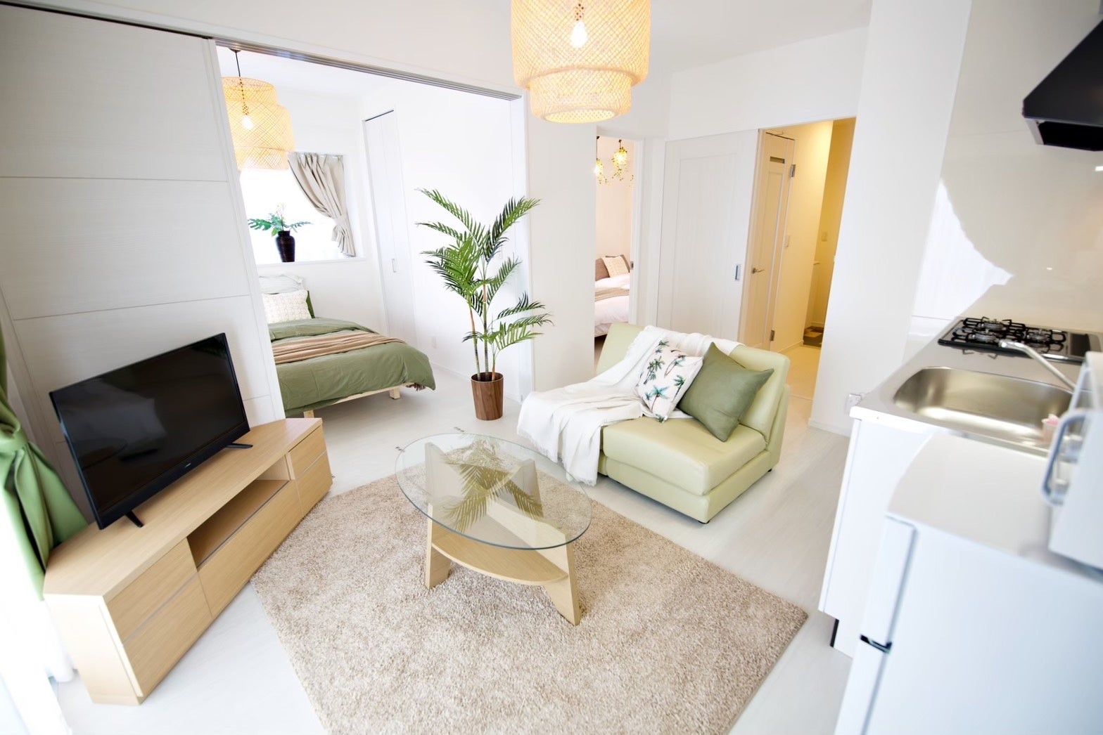 １LDKのお部屋にナチュラルコーディネートを提案！新婚カップルの新居のイメージで提案しました家具なび～家具の使い方を提案するブログ～ 名古屋・ インテリアショップBIGJOYが独自のアイデアで家具の配置術などを提案