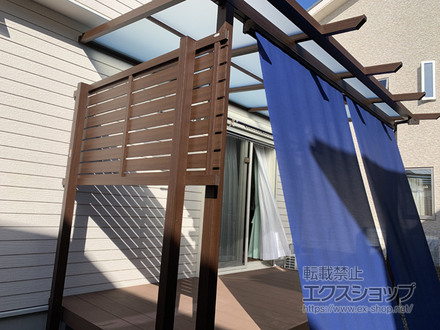 フレームパーゴラと木製の目隠し 白井市Ｍ邸