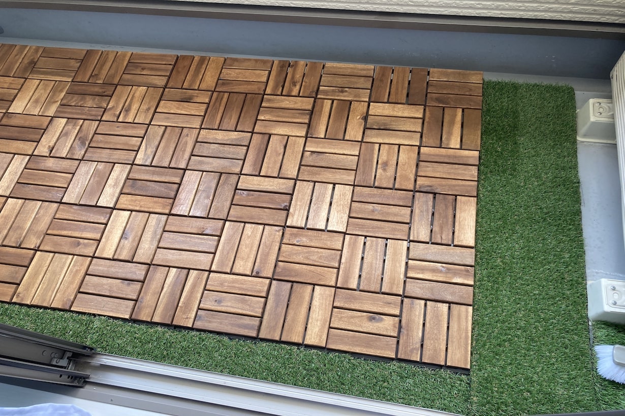 掃除が苦手な人のベランダにもOK♪ウッドデッキでも人工芝でもない「リフォームシート」という選択肢diy-marine' s Room &Garden～インテリア・プチDIY・初心者ガーデニングのブログ～